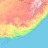 Carte topographique Oost-Kaap, altitude, relief