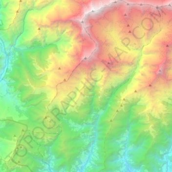 Carte topographique Ghandruk, altitude, relief
