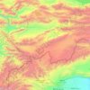 Carte topographique Ат-Башы району, altitude, relief