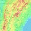 Carte topographique Nuevo Hampshire, altitude, relief