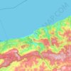 Carte topographique Cide, altitude, relief