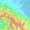 Carte topographique Romagna, altitude, relief