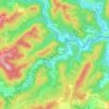Carte topographique Thoiras-Corbès, altitude, relief