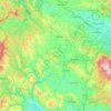 Carte topographique Oblast de Pernik, altitude, relief