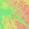 Carte topographique Area F (Willow River/Upper Fraser), altitude, relief