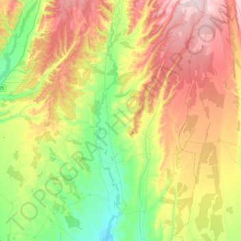 Carte topographique Cea, altitude, relief