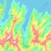 Carte topographique Pigeon Bay, altitude, relief