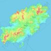 Carte topographique Eivissa, altitude, relief