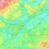 Carte topographique Borough of Wokingham, altitude, relief