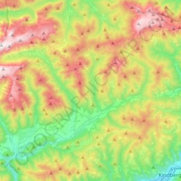 Carte topographique Turnau, altitude, relief