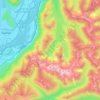Carte topographique Area D (Popkum/Bridal Falls/Wahleach), altitude, relief