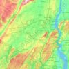Carte topographique Orange County, altitude, relief