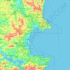 Carte topographique Torbay, altitude, relief