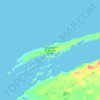 Carte topographique Long Island, altitude, relief