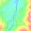 Carte topographique Green's Grant, altitude, relief