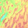 Carte topographique Lander County, altitude, relief