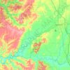 Carte topographique Jackson County, altitude, relief