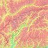 Carte topographique Upper Chitral District, altitude, relief