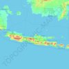 Carte topographique Java, altitude, relief