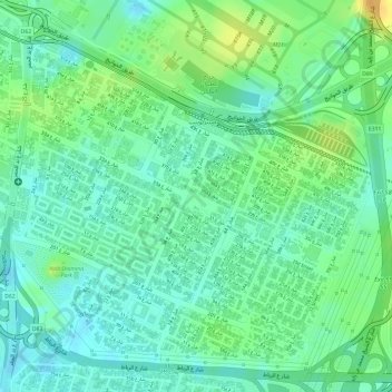 Carte topographique Al Rashidiya, altitude, relief