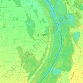 Carte topographique Geiswasser, altitude, relief