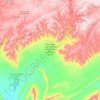 Carte topographique Ifrane Atlas-Saghir, altitude, relief