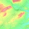 Carte topographique Délégation Kasserine Sud, altitude, relief