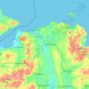 Carte topographique Causeway Coast and Glens District, altitude, relief