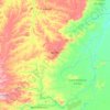 Carte topographique Água Boa, altitude, relief