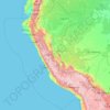 Carte topographique Perú, altitude, relief