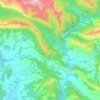 Carte topographique Foradada del Toscar, altitude, relief