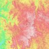Carte topographique Plateau de Millevaches, altitude, relief