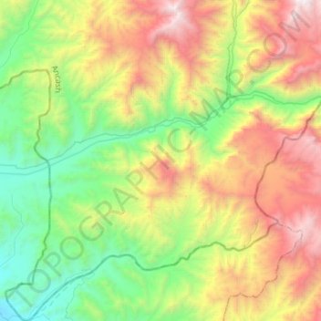 Carte topographique Cochas, altitude, relief