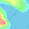 Carte topographique Mobile Bay, altitude, relief