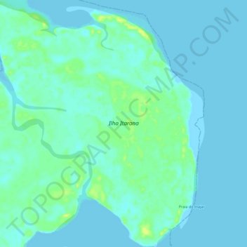 Carte topographique Ilha Itarana, altitude, relief