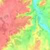 Carte topographique Pindray, altitude, relief