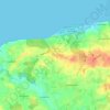 Carte topographique Noer, altitude, relief