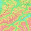 Carte topographique Lechtal Alps, altitude, relief