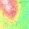 Carte topographique Custer County, altitude, relief