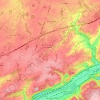 Carte topographique 4470, altitude, relief