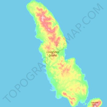 Carte topographique Lougheed Island, altitude, relief