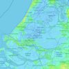 Carte topographique South Holland, altitude, relief