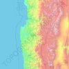 Carte topographique Región de Coquimbo, altitude, relief