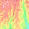 Carte topographique Harrison County, altitude, relief