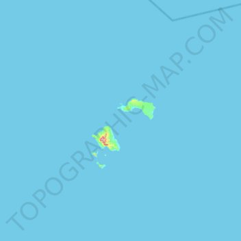Carte topographique Tanga Islands, altitude, relief