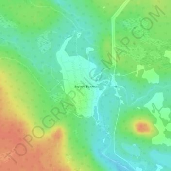 Carte topographique Верхние Важины, altitude, relief