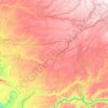 Carte topographique Adams County, altitude, relief