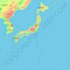 Carte topographique Japon, altitude, relief