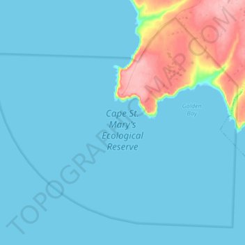 Carte topographique Cape St. Mary's Ecological Reserve, altitude, relief