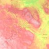 Carte topographique North Saskatchewan River, altitude, relief